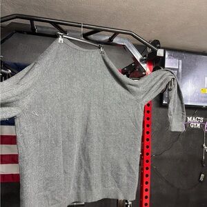 Goodfellow & Co Charcoal Ribbed Knit Top